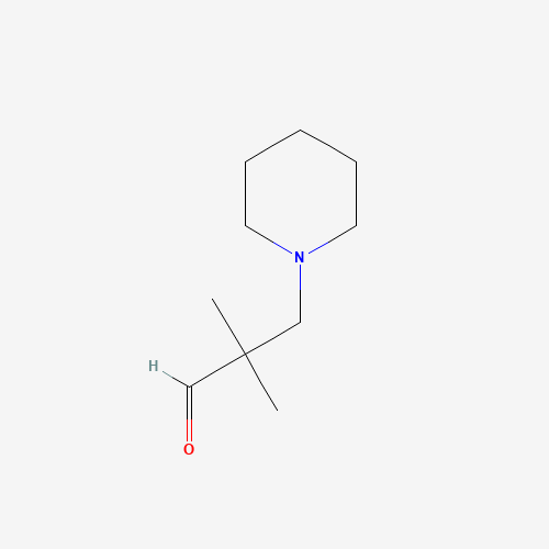 2,2-dimethyl-3-piperidin-1-ylpropanal (CAS: 37591-27-8) - Chemical Structure and Molecular Formula 