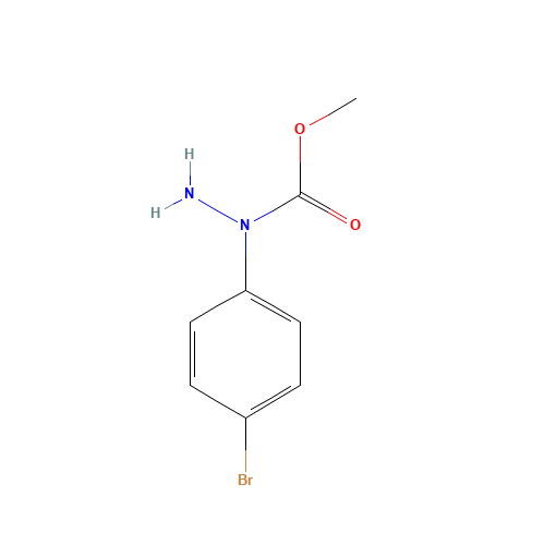 methyl N-amino-N-(4-bromophenyl)carbamate (CAS: 935474-66-1) - Chemical Structure and Molecular Formula 