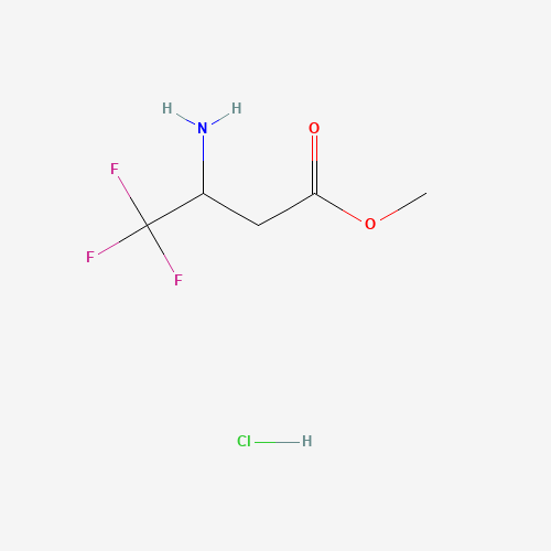 methyl 3-amino-4,4,4-trifluorobutanoate;hydrochloride (CAS: 169605-23-6) - Chemical Structure and Molecular Formula 