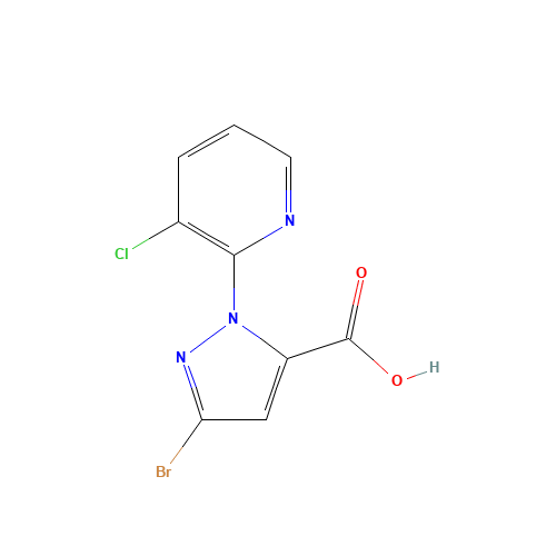 5-bromo-2-(3-chloropyridin-2-yl)pyrazole-3-carboxylic acid (CAS: 500011-86-9) - Related Chemical Product