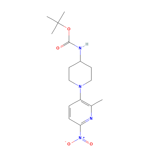 tert-butyl N-[1-(2-methyl-6-nitropyridin-3-yl)piperidin-4-yl]carbamate (CAS: 1231930-76-9) - Related Chemical Product