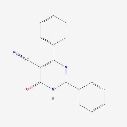 4-oxo-2,6-diphenyl-1H-pyrimidine-5-carbonitrile (CAS: 737-54-2) - Chemical Structure and Molecular Formula 