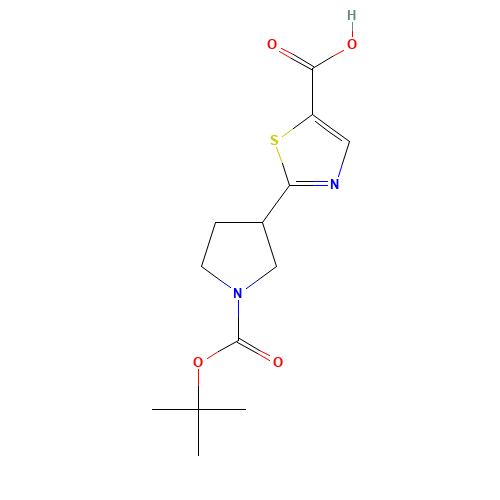 2-[1-[(2-methylpropan-2-yl)oxycarbonyl]pyrrolidin-3-yl]-1,3-thiazole-5-carboxylic acid (CAS: 1211586-67-2) - Related Chemical Product
