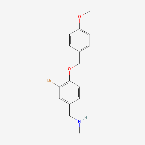 1-[3-bromo-4-[(4-methoxyphenyl)methoxy]phenyl]-N-methylmethanamine (CAS: 1242846-76-9) - Related Chemical Product