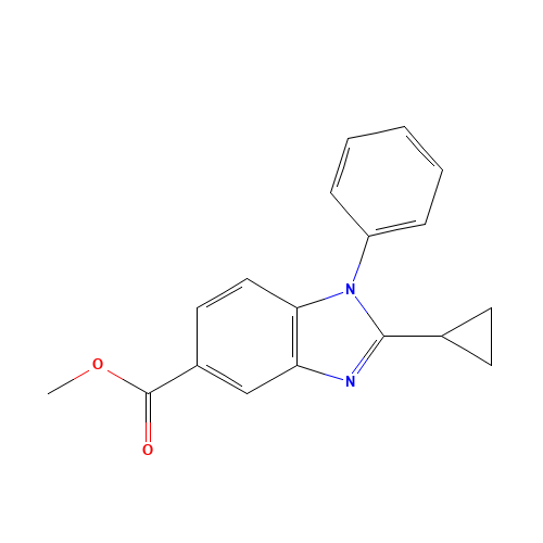 methyl 2-cyclopropyl-1-phenylbenzimidazole-5-carboxylate (CAS: 1041205-60-0) - Related Chemical Product