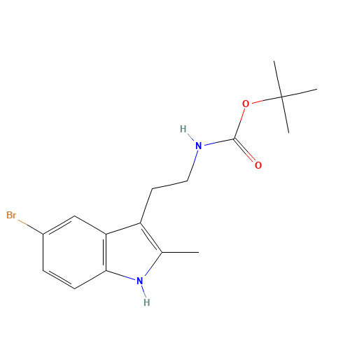 tert-butyl N-[2-(5-bromo-2-methyl-1H-indol-3-yl)ethyl]carbamate (CAS: 910442-97-6) - Related Chemical Product
