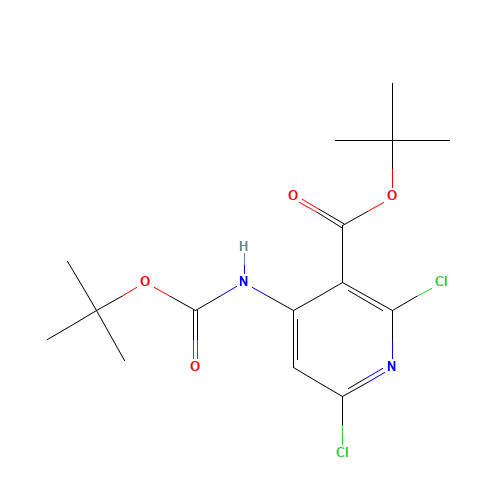 tert-butyl 2,6-dichloro-4-[(2-methylpropan-2-yl)oxycarbonylamino]pyridine-3-carboxylate (CAS: 1044148-92-6) - Related Chemical Product