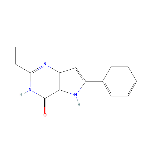 2-ethyl-6-phenyl-1,5-dihydropyrrolo[3,2-d]pyrimidin-4-one (CAS: 237435-32-4) - Related Chemical Product