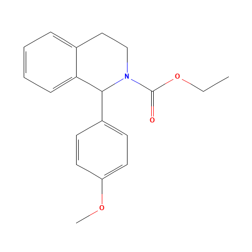 ethyl 1-(4-methoxyphenyl)-3,4-dihydro-1H-isoquinoline-2-carboxylate (CAS: 139437-83-5) - Chemical Structure and Molecular Formula 
