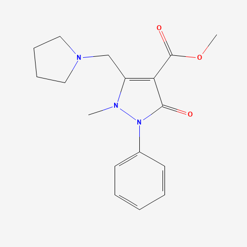 methyl 1-methyl-3-oxo-2-phenyl-5-(pyrrolidin-1-ylmethyl)pyrazole-4-carboxylate (CAS: 913375-93-6) - Related Chemical Product