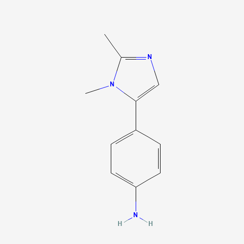4-(2,3-dimethylimidazol-4-yl)aniline (CAS: 1400287-81-1) - Chemical Structure and Molecular Formula 