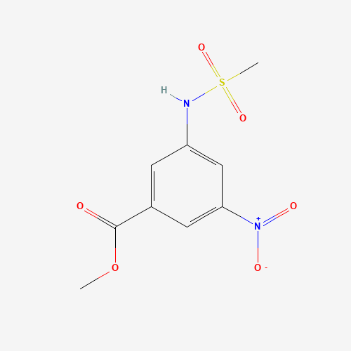 methyl 3-(methanesulfonamido)-5-nitrobenzoate (CAS: 695216-00-3) - Chemical Structure and Molecular Formula 