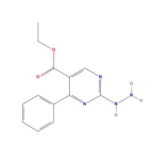 ethyl 2-hydrazinyl-4-phenylpyrimidine-5-carboxylate (CAS: 188936-37-0) - Chemical Structure and Molecular Formula 