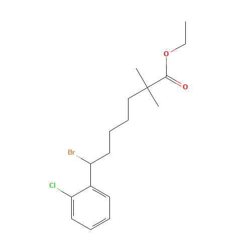 ethyl 7-bromo-7-(2-chlorophenyl)-2,2-dimethylheptanoate (CAS: 1373492-27-3) - Related Chemical Product