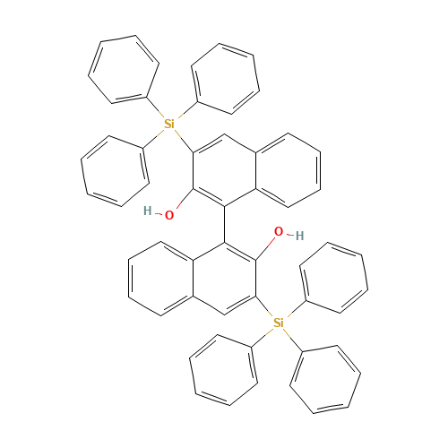 1-(2-hydroxy-3-triphenylsilylnaphthalen-1-yl)-3-triphenylsilylnaphthalen-2-ol (CAS: 111822-69-6) - Chemical Structure and Molecular Formula 