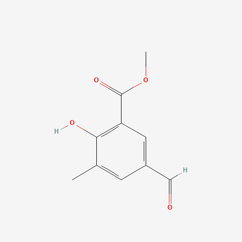 methyl 5-formyl-2-hydroxy-3-methylbenzoate (CAS: 1092448-55-9) - Chemical Structure and Molecular Formula 