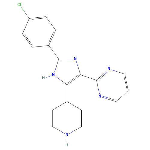 2-[2-(4-chlorophenyl)-5-piperidin-4-yl-1H-imidazol-4-yl]pyrimidine (CAS: 1352278-10-4) - Related Chemical Product