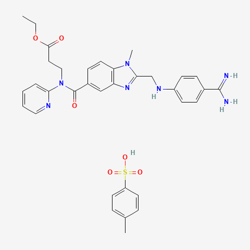 ethyl 3-[[2-[(4-carbamimidoylanilino)methyl]-1-methylbenzimidazole-5-carbonyl]-pyridin-2-ylamino]propanoate;4-methylbenzenesulfonic acid (CAS: 872728-85-3) - Related Chemical Product