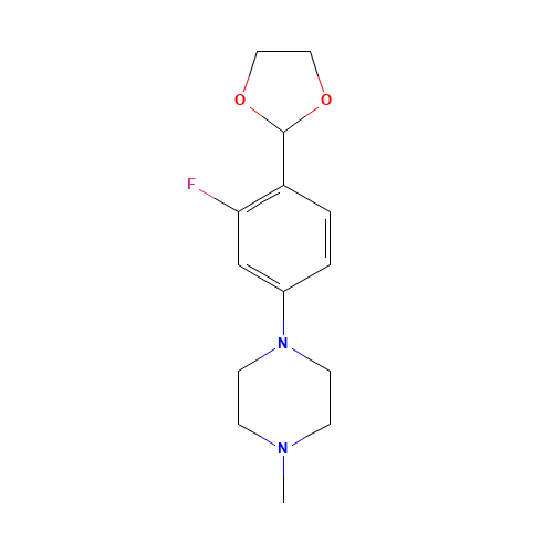 1-[4-(1,3-dioxolan-2-yl)-3-fluorophenyl]-4-methylpiperazine (CAS: 1346597-60-1) - Related Chemical Product