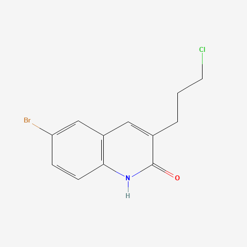 6-bromo-3-(3-chloropropyl)-1H-quinolin-2-one (CAS: 848170-40-1) - Chemical Structure and Molecular Formula 