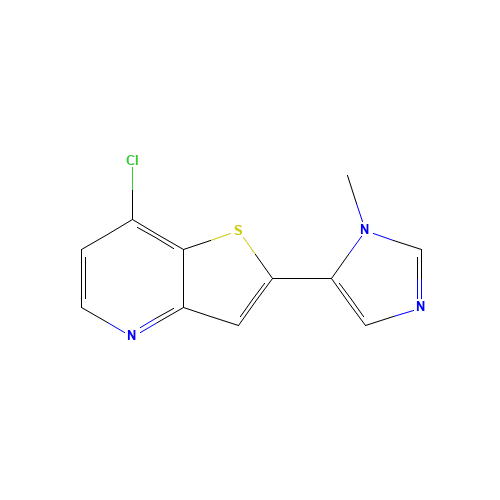 7-chloro-2-(3-methylimidazol-4-yl)thieno[3,2-b]pyridine (CAS: 225385-09-1) - Related Chemical Product