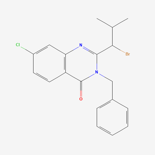 3-benzyl-2-(1-bromo-2-methylpropyl)-7-chloroquinazolin-4-one (CAS: 587881-24-1) - Related Chemical Product
