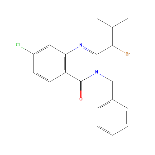3-benzyl-2-(1-bromo-2-methylpropyl)-7-chloroquinazolin-4-one (CAS: 587881-24-1) - Related Chemical Product