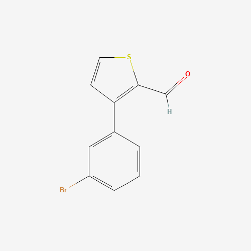 3-(3-bromophenyl)thiophene-2-carbaldehyde (CAS: 159078-93-0) - Chemical Structure and Molecular Formula 