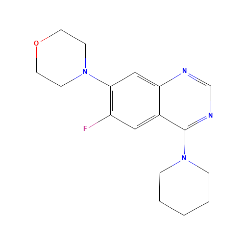 4-(6-fluoro-4-piperidin-1-ylquinazolin-7-yl)morpholine (CAS: 1334602-46-8) - Related Chemical Product