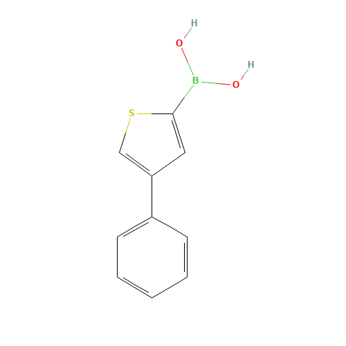 (4-phenylthiophen-2-yl)boronic acid (CAS: 362612-68-8) - Chemical Structure and Molecular Formula 