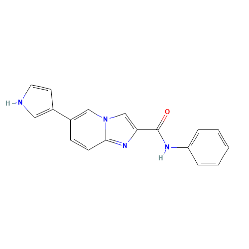 N-phenyl-6-(1H-pyrrol-3-yl)imidazo[1,2-a]pyridine-2-carboxamide (CAS: 1167623-52-0) - Chemical Structure and Molecular Formula 