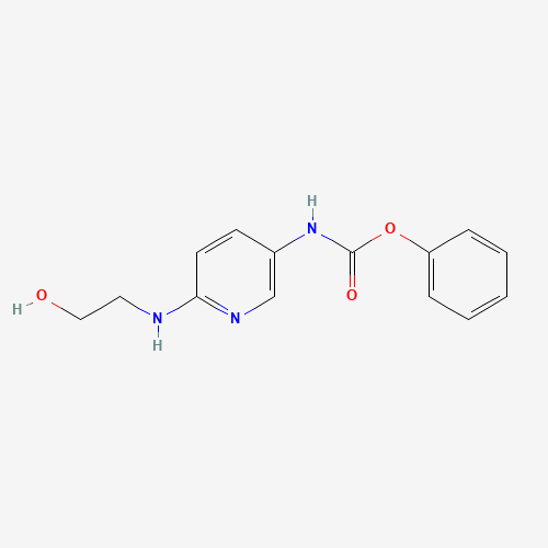 phenyl N-[6-(2-hydroxyethylamino)pyridin-3-yl]carbamate (CAS: 1419603-50-1) - Chemical Structure and Molecular Formula 