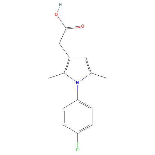 2-[1-(4-chlorophenyl)-2,5-dimethylpyrrol-3-yl]acetic acid (CAS: 42779-82-8) - Related Chemical Product