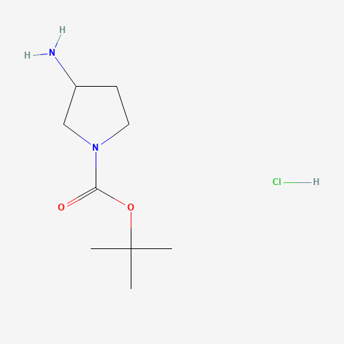 tert-butyl 3-aminopyrrolidine-1-carboxylate;hydrochloride (CAS: 1188263-70-8) - Chemical Structure and Molecular Formula 