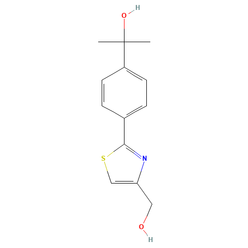2-[4-[4-(hydroxymethyl)-1,3-thiazol-2-yl]phenyl]propan-2-ol (CAS: 1478717-05-3) - Related Chemical Product