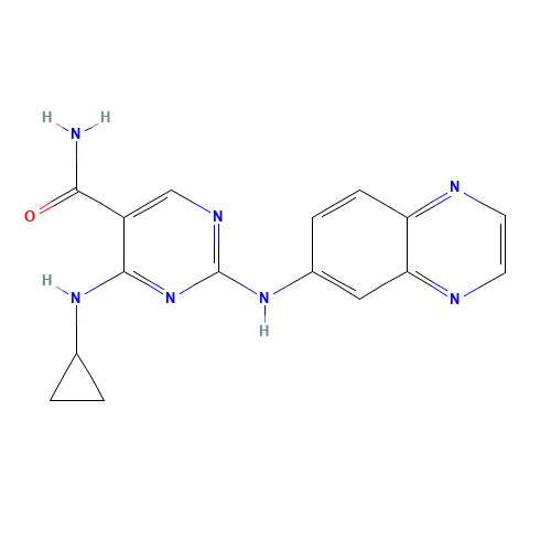 4-(cyclopropylamino)-2-(quinoxalin-6-ylamino)pyrimidine-5-carboxamide (CAS: 1198301-82-4) - Related Chemical Product