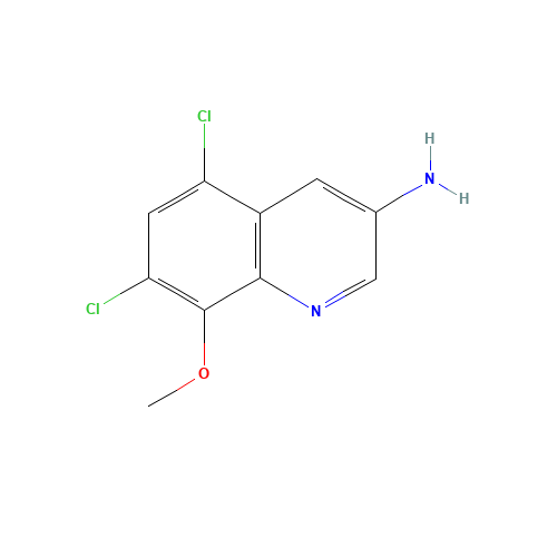 5,7-dichloro-8-methoxyquinolin-3-amine (CAS: 648897-26-1) - Chemical Structure and Molecular Formula 