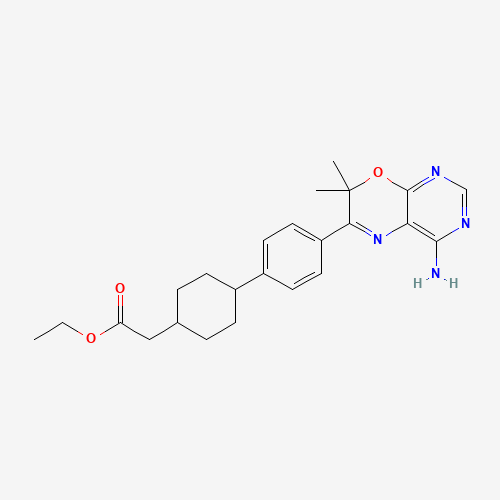 ethyl 2-[4-[4-(4-amino-7,7-dimethylpyrimido[4,5-b][1,4]oxazin-6-yl)phenyl]cyclohexyl]acetate (CAS: 701232-19-1) - Related Chemical Product