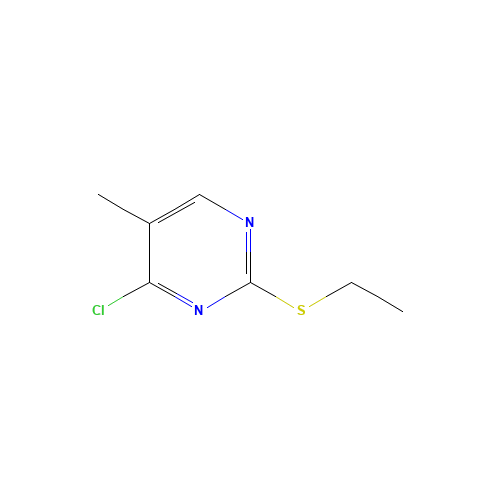 4-chloro-2-ethylsulfanyl-5-methylpyrimidine (CAS: 13480-96-1) - Chemical Structure and Molecular Formula 