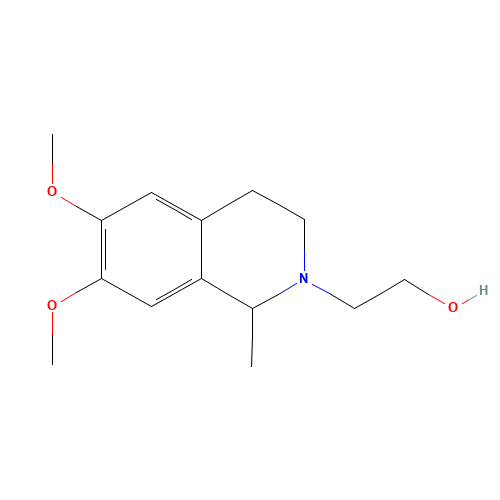 2-(6,7-dimethoxy-1-methyl-3,4-dihydro-1H-isoquinolin-2-yl)ethanol (CAS: 54212-86-1) - Chemical Structure and Molecular Formula 