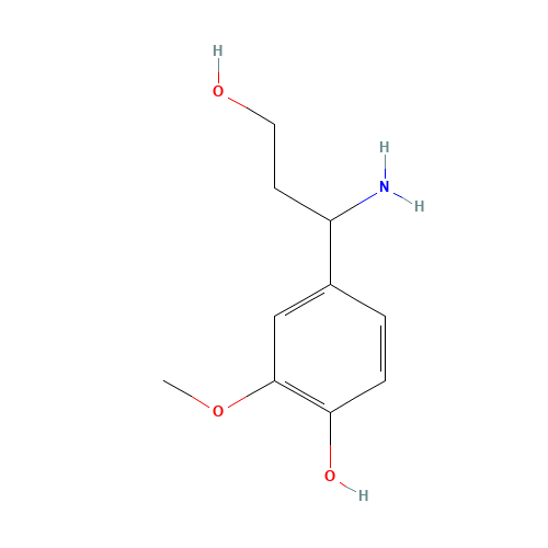 4-(1-amino-3-hydroxypropyl)-2-methoxyphenol (CAS: 886366-29-6) - Related Chemical Product