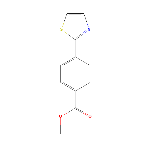 methyl 4-(1,3-thiazol-2-yl)benzoate (CAS: 305806-42-2) - Chemical Structure and Molecular Formula 