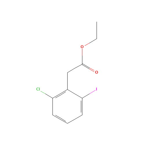 ethyl 2-(2-chloro-6-iodophenyl)acetate (CAS: 1035263-33-2) - Chemical Structure and Molecular Formula 