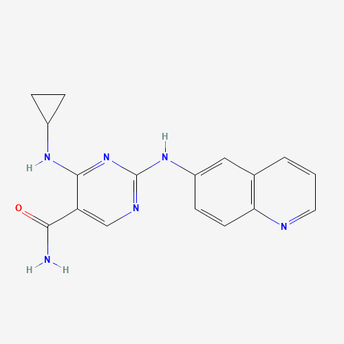 4-(cyclopropylamino)-2-(quinolin-6-ylamino)pyrimidine-5-carboxamide (CAS: 1198302-22-5) - Related Chemical Product