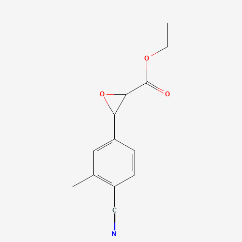 ethyl 3-(4-cyano-3-methylphenyl)oxirane-2-carboxylate (CAS: 1374358-52-7) - Chemical Structure and Molecular Formula 