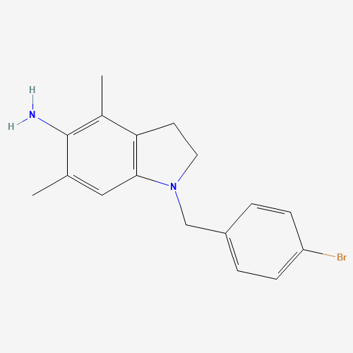 1-[(4-bromophenyl)methyl]-4,6-dimethyl-2,3-dihydroindol-5-amine (CAS: 1114453-53-0) - Related Chemical Product
