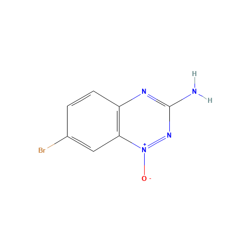 7-bromo-1-oxido-1,2,4-benzotriazin-1-ium-3-amine (CAS: 6298-38-0) - Chemical Structure and Molecular Formula 