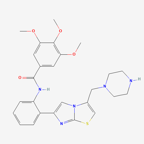3,4,5-trimethoxy-N-[2-[3-(piperazin-1-ylmethyl)imidazo[2,1-b][1,3]thiazol-6-yl]phenyl]benzamide (CAS: 925432-73-1) - Related Chemical Product