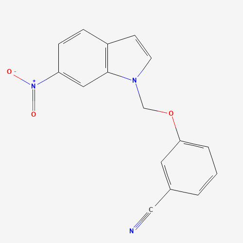3-[(6-nitroindol-1-yl)methoxy]benzonitrile (CAS: 1542259-51-7) - Chemical Structure and Molecular Formula 