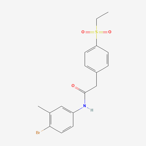 N-(4-bromo-3-methylphenyl)-2-(4-ethylsulfonylphenyl)acetamide (CAS: 1426804-76-3) - Related Chemical Product